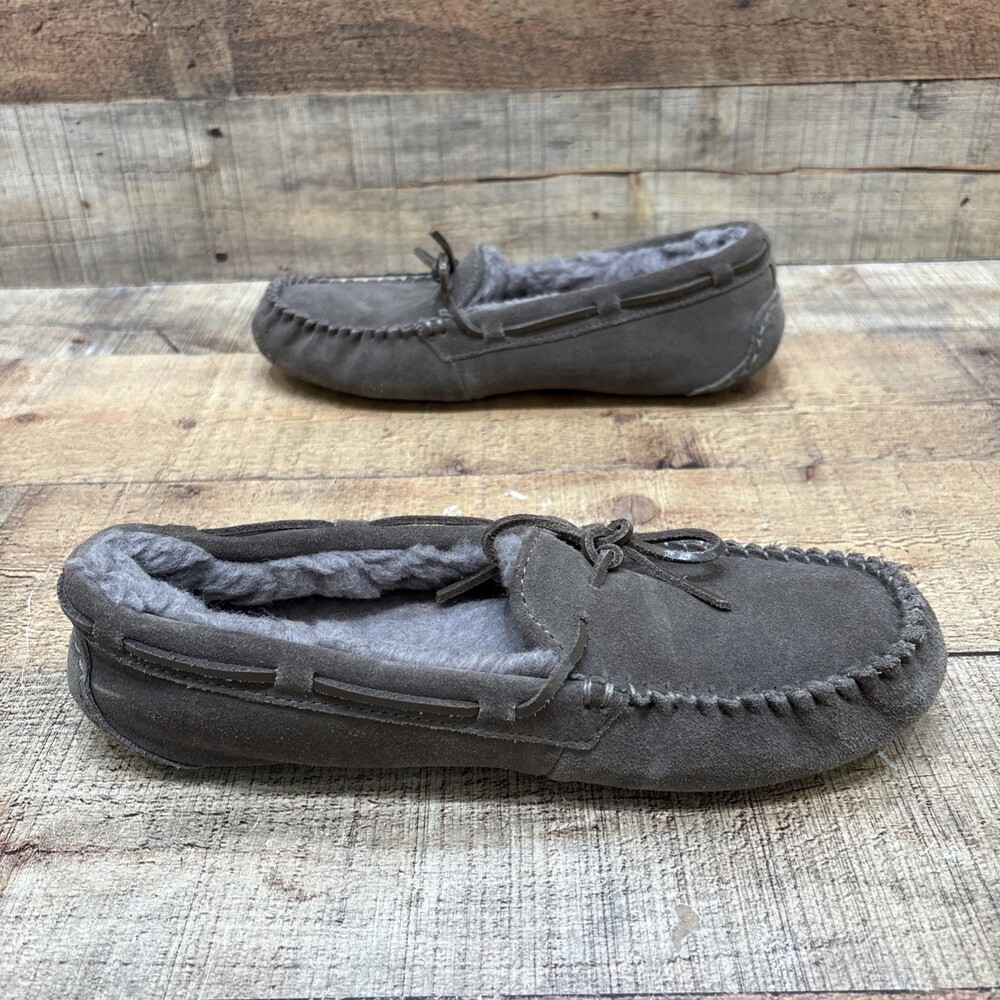 Ugg 1106877 Women’s Gray Suede Slip On Moccasins Size 9 Slippers - Picture 5 of 9